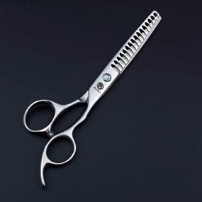 img 3 attached to 🔪 6.0 inch Silver Professional Hairdressing Scissors: 16 Teeth Fishbone Big Tooth Thinning/Blending/Texturing Barber Chunker Shear for Perfect Hair Styling