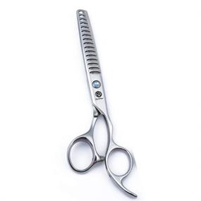 img 4 attached to 🔪 6.0 inch Silver Professional Hairdressing Scissors: 16 Teeth Fishbone Big Tooth Thinning/Blending/Texturing Barber Chunker Shear for Perfect Hair Styling