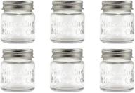 🥃 sunshine mason co. mini mason jar shot glasses 2 oz with metal lid - pack of 6 logo