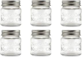 img 4 attached to 🥃 Sunshine Mason Co. Mini Mason Jar Shot Glasses 2 oz with Metal Lid - Pack of 6