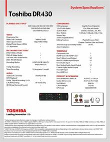 img 1 attached to Toshiba DR430 DVD Recorder