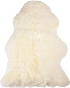 img 2 attached to 🐑 High-Quality 2 x 3 ft Ivory Sheepskin Area Rug Throw Single Pelt with Hypoallergenic Backing and Luxurious New Zealand Shearling - Thick, Lush, and Non-Slip