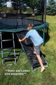 img 1 attached to 🧗 Trampoline Pro Rock Wall Climber: Easy-to-Climb & Wide Slide Down for Kids with Lifetime Parts Warranty