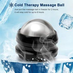 img 3 attached to 🌬️ Hilph® Manual Cold Massage Roller Ball: 6-Hour Cold Relief for Muscles Recovery & Myofascial Release – Effective Back & Neck Pain Relief – Full Body Tools for Deep Tissue Massage – Black