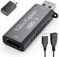 🎮 top-rated 4k hdmi video capture card: capture, stream & record in hd 1080p 30fps with this newest hdmi to usb 3.0 game capture device for windows, android & mac logo