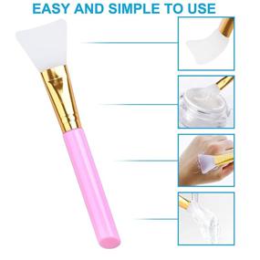 img 3 attached to 🖌️ Set of 3 High-Quality Silicone Face Mask Brushes, AULLUA Beauty Tool, Gentle Silicone Facial Mud Mask Applicators, Ideal for Hairless Moisturizers, Body Lotions, and Body Butters