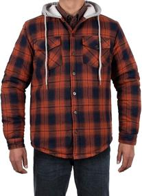 img 2 attached to 👕 ZENTHACE Quilted Button Flannel Jacket - Stylish Men's Clothing and Shirts for Fashionable Comfort