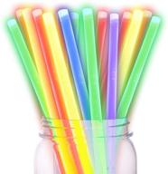 🍹 25 pack of glow drinking straws - 9 inch assorted colors - glow stick plastic straws - food grade - ideal for cocktail drinks, bars, and restaurants logo
