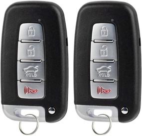 img 2 attached to 🔑 Hyundai Kia Smart Keyless Entry Remote Key Fob (SY5HMFNA04) - Set of 2, Compatible with 2010-2015 Models