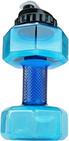 img 4 attached to 💪 2.2L Dumbbell Shape Water Bottle for Exercise, Gym, Fitness, Sports, Workout - Portable See Through Blue, Dimensions: 5.65" x 5.65" x 11.90" (Model: SH-10336) by Southern Homewares