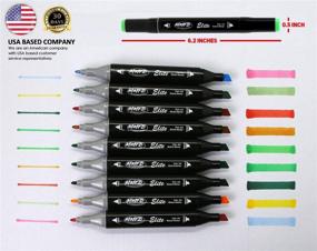 img 1 attached to 🎨 MMFB Arts Premium Dual Tips Alcohol Markers (60 Colors Pack B) - Enhance Your Artistic Creations with Artist Twin Sketch w/ Extra Pens - Perfect Fine Point Journal Pens & Chisel Markers Set for Kid and Adult Coloring Book, Drawing, Planner, Calendar & DIY Projects