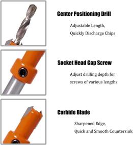 img 2 attached to Countersink Carpentry Countersunk Woodworking Counterbore