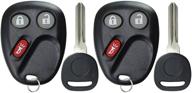 🔑 enhanced keylessoption lhj011 keyless entry remote car key fob and key replacement (set of 2) logo