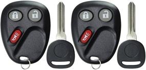 img 2 attached to 🔑 Enhanced KeylessOption LHJ011 Keyless Entry Remote Car Key Fob and Key Replacement (Set of 2)