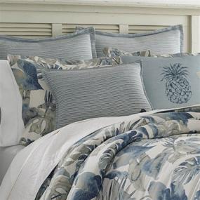 img 2 attached to 🌊 Tommy Bahama Raw Coast Collection Comforter Set: Premium Quality, Ultra Soft, Breathable Cotton in King Size, 4pc Blue Bedding for All Seasons