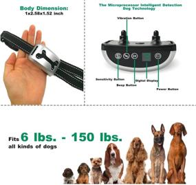 img 1 attached to 🐶 ZELVAH Rechargeable No Bark Collar - Beep/Vibration/No Shock Collar for Small, Medium, Large Dogs with 7 Sensitivity Levels - 100% Waterproof & Reflective Strap