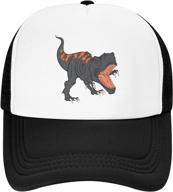 🦕 stay cool in style with waldeal boys' dinosaur trucker hats - adjustable youth mesh baseball caps logo