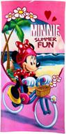 🌸 get ready for summer fun with minnie mouse disney pink dress and purse flowers sweet, chic, and unique poncho hooded towel logo