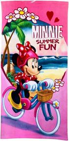 img 1 attached to 🌸 Приготовьтесь к летнему веселью с Minnie Mouse Disney Pink Dress и Purse Flowers Sweet, Chic и Unique Poncho Hooded Towel.