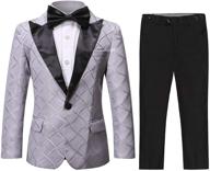 🤵 tuxedo paisley blazer wedding boys' clothing in suits & sport coats logo