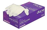 diane latex powder glove large logo