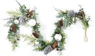 🎄 enhance your holiday decor with craftmore kelly pine garland and birch balls - 72&#34; logo