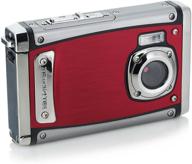 📷 bell+howell wp20-r splash3: 20mp waterproof underwater camera with 1080p hd video & 8x zoom (red) - full lcd display included logo