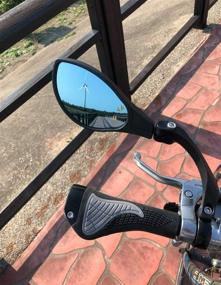 img 2 attached to 🚴 Hafny HD Glass Lens Handlebar Bike Mirror: Anti-glare Blue Left (HF-M902LB-FR01) - Enhance your Cycling Safety!