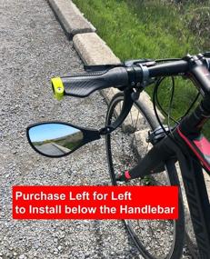 img 1 attached to 🚴 Hafny HD Glass Lens Handlebar Bike Mirror: Anti-glare Blue Left (HF-M902LB-FR01) - Enhance your Cycling Safety!