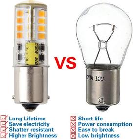 img 1 attached to High-Quality 1156 LED Bulb 12V 5W Warm 😍 White 3000K - Waterproof Design - Pack of 2