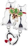lux accessories christmas silvertone mistletoe logo