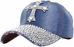 img 1 attached to Song Snapback Women Rhinestones Baseball Outdoor Recreation