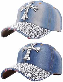 img 3 attached to Song Snapback Women Rhinestones Baseball Outdoor Recreation