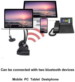 img 3 attached to Отменяющие шум микрофон Bluetooth наушники для коммуникации