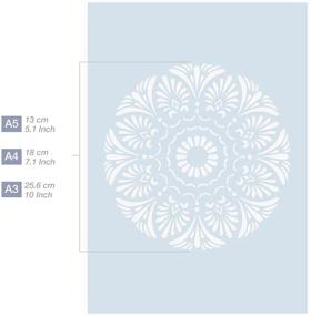 img 2 attached to Mandala Stencil - A4 Size - 8.3 × 11.7 inches - Ø 7 inch Mandala - Reusable and Kid-Friendly Stencil - Ideal for Painting, Crafts, Cakes, Windows, Walls, and Furniture - Plastic Stencil