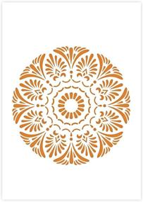 img 4 attached to Mandala Stencil - A4 Size - 8.3 × 11.7 inches - Ø 7 inch Mandala - Reusable and Kid-Friendly Stencil - Ideal for Painting, Crafts, Cakes, Windows, Walls, and Furniture - Plastic Stencil