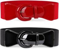 👗 jasgood vintage elastic women's belt accessories: stretchy and stylish inches logo