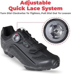 img 3 attached to 🚵 Gavin Pro MTB Shoe: Quick Lace, ideal for SPD Cleat Compatible Mountain Biking