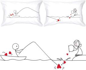 img 1 attached to BOLDLOFT Catch My Heart Couples Pillowcases: Perfect Long Distance Relationship Gifts for Christmas, Valentine's Day, and Anniversaries