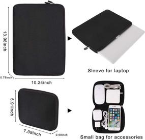 img 1 attached to 🎒 iCasso Hard Shell Case for MacBook Air 13 inch 2020 2019 2018 A2337 M1/A2179/A1932 Touch ID - Black: Includes Sleeve, Screen Protector, Keyboard Cover & Small Bag