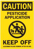 caution pesticide application protected waterproof logo