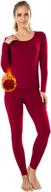 👚 mancyfit women's thermal underwear set - fleece lined, ultra soft, scoop neck, long johns логотип