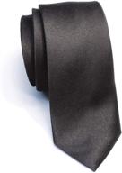 🖤 solid black skinny 1-inch necktie logo