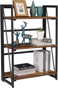 img 4 attached to Coavas Bookshelf Industrial Bookcase Organizer