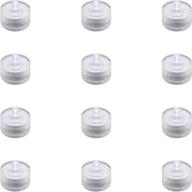 🕯️ jinhezo flameless battery tea lights - led flickering tealight candles for home party decorations, outdoor wedding table decor, indoor night decoration, romantic warmer - 12 pack (white) логотип