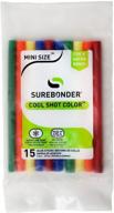 🔫 surebonder cs-15vc cool shot mini glue sticks - super low temperature, assorted colors, 4-inch x .27-inch, pack of 15 logo