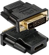 🔌 двунаправленный адаптер-конвертер hdmi в dvi uvooi 2 шт. - женский разъем hdmi на мужской dvi для мониторов, телевизоров, игровых приставок и других устройств логотип