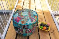 🛋️ cotton patchwork vintage boho embroidered bean bag seating pouf covers ottoman - stylish boho home décor logo