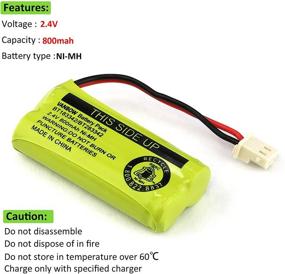 img 2 attached to ⚡️ 2.4V 800mAh Ni-MH Battery Pack for AT&amp;T and VTech Cordless Phones - Compatible with BT166342/BT266342, BT162342/BT262342, CS6709, CS6609, CS6509, CS6409, EL52100, EL50003 (Pack of 2)