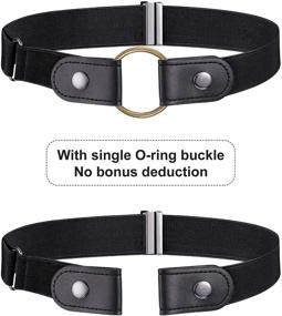 img 2 attached to No Buckle Stretch Belts: Invisible Elastic Waist Belt Set for Women and Men Jeans Pants